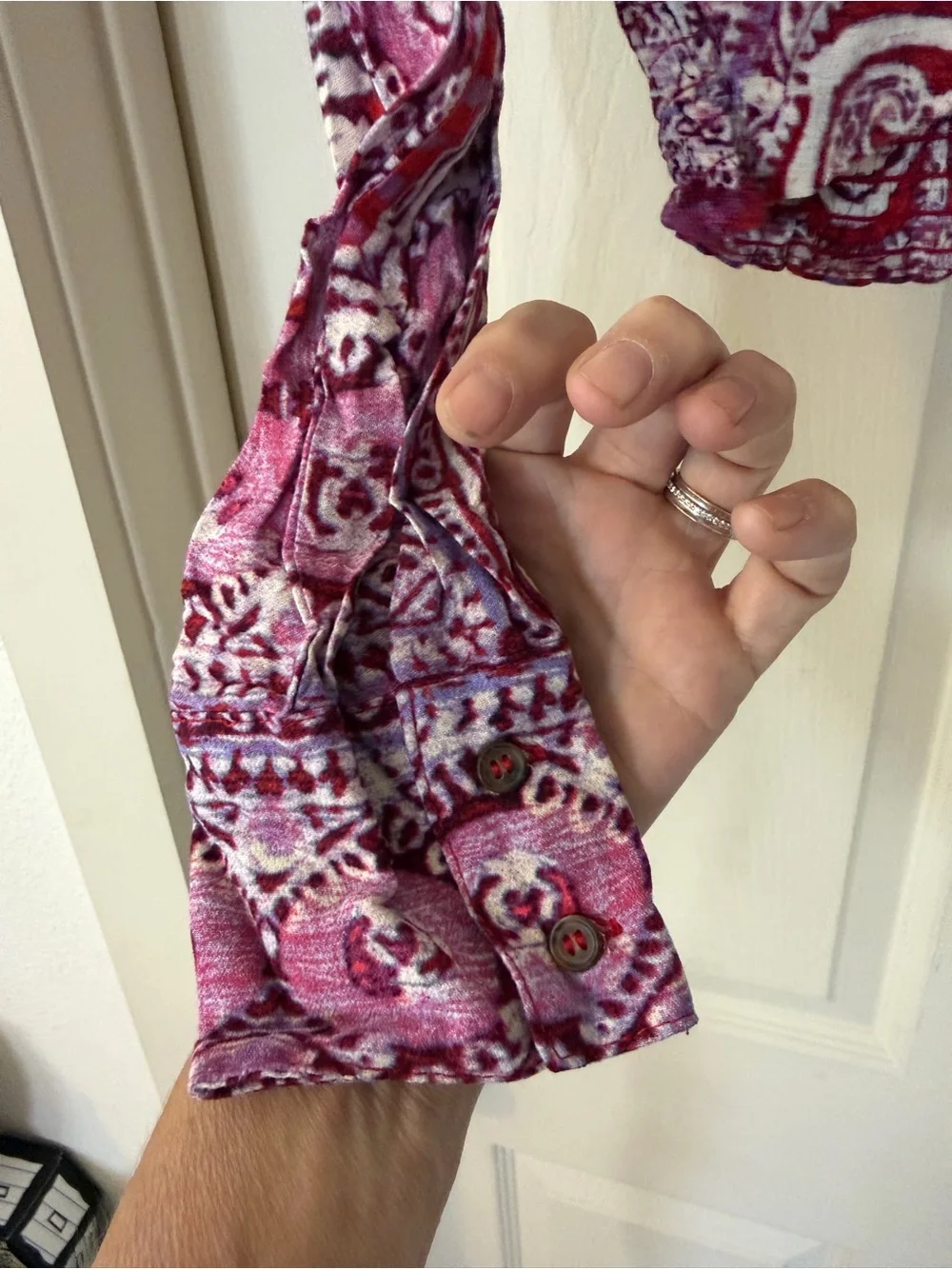 Free People Pink Paisley Wrap Crop Blouse NWT Sz XS